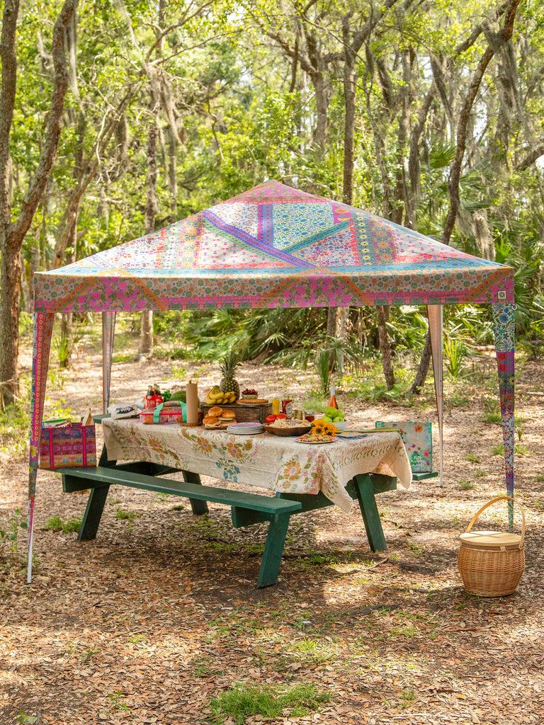 Live Happy Instant Canopy Tent - Folk Flower Patchwork-view 3