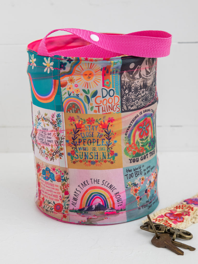 Pop-Up Car Trash Can - Chirp Patchwork-view 3