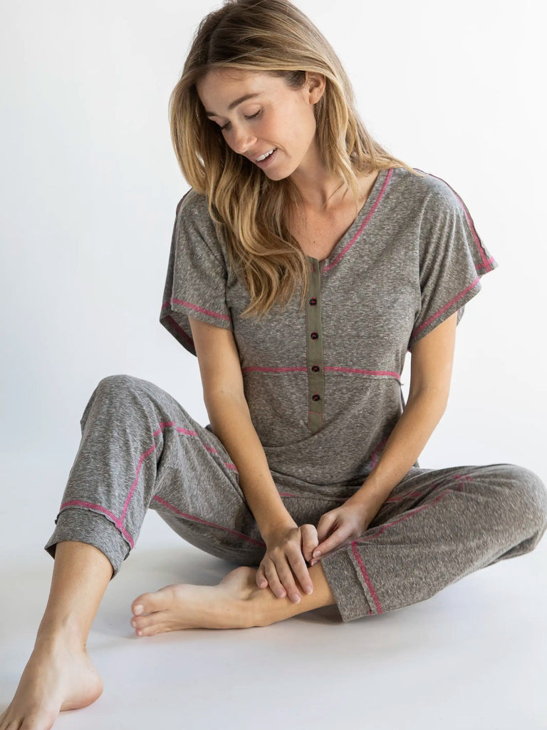 Riley Jumpsuit - Heather Grey-view 3