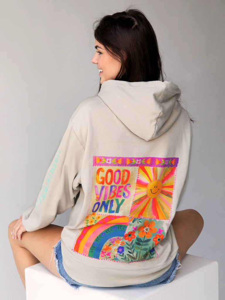 Natural Life Hoodie Sweatshirt - Good Vibes Only-view 1