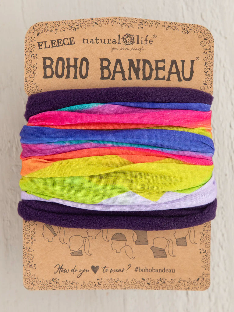 Fleece Boho Bandeau® Headband - Mountain Range-view 2
