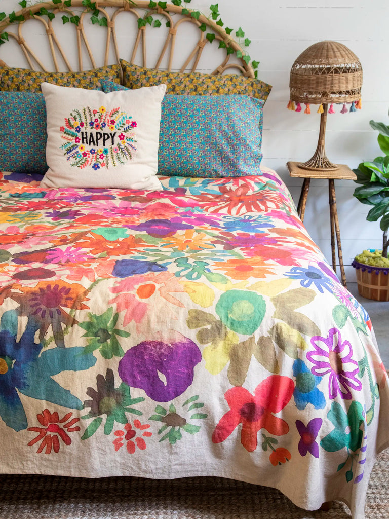 Tapestry Coverlet - Bright Floral Garden-view 1