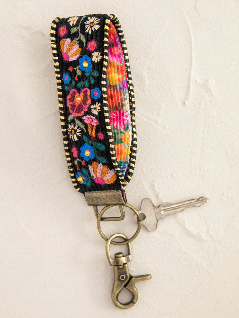 Embroidered Key Chain - Black-view 3