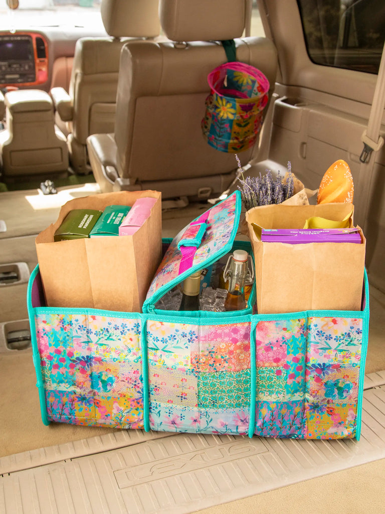 Car Trunk Organizer - Watercolor Patchwork-view 1