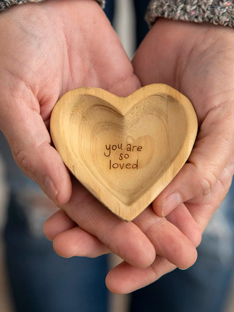 Wooden Heart Dish|You Are Loved-view 2