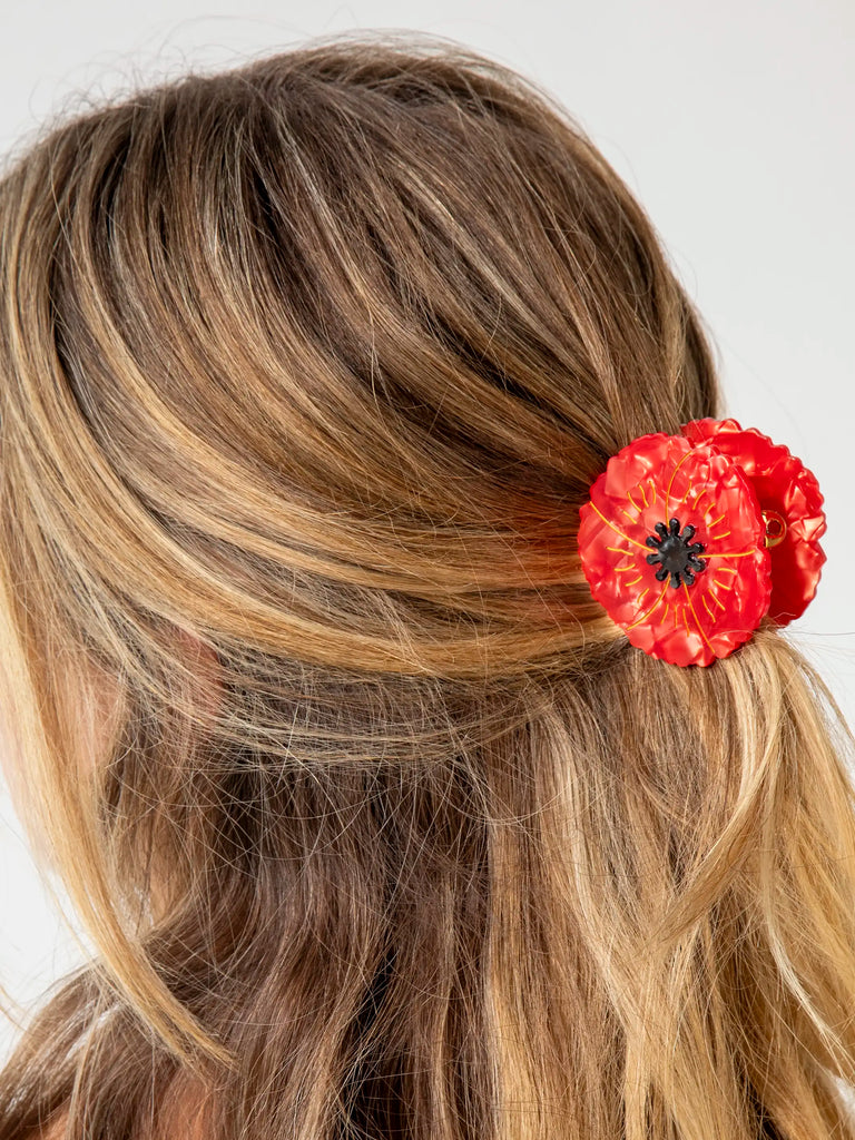 Poppy Hair Claw - Red-view 1