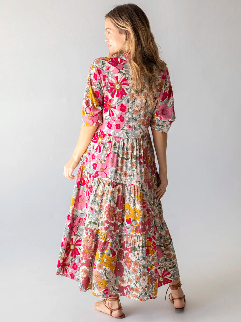 Rebecca Midi Dress - Vintage Floral-view 5