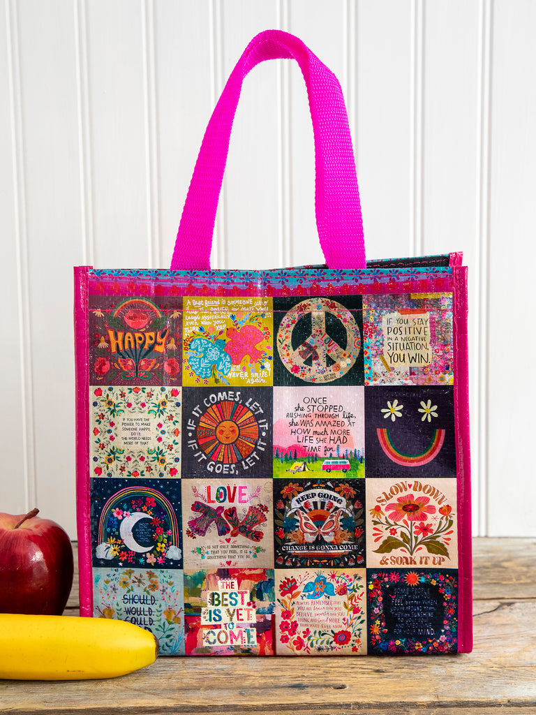 Insulated Lunch Bag - Chirp Patchwork-view 1