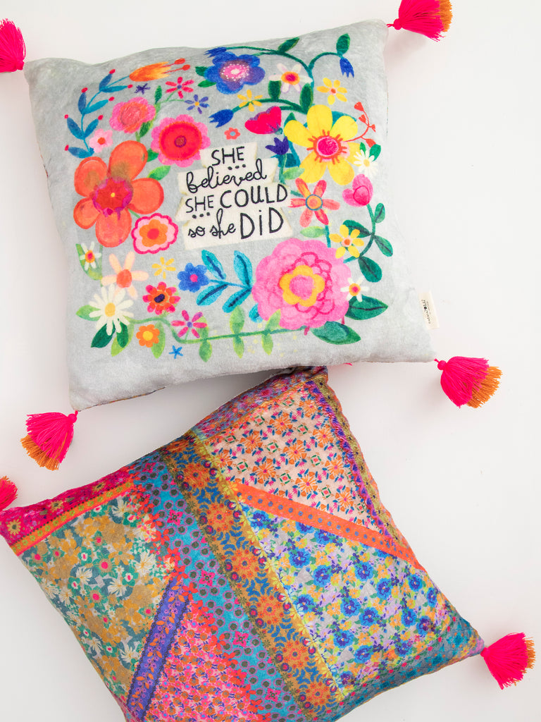 Cozy Pillow|She Believed She Could-view 1