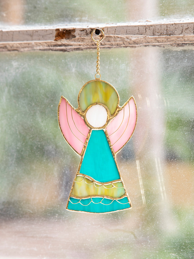 Stained Glass Window Hanging - Angel-view 1