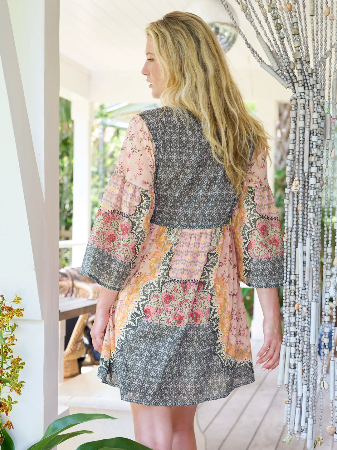 Isabella Mini Dress - Pink Ditsy Frames – Natural Life