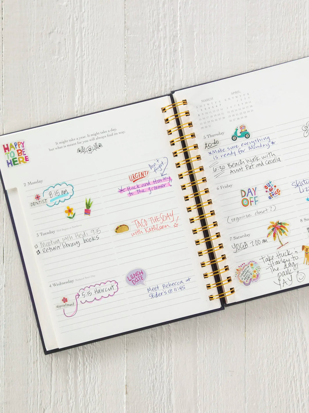 2025-26 17 Month Planner - Makes You Happy