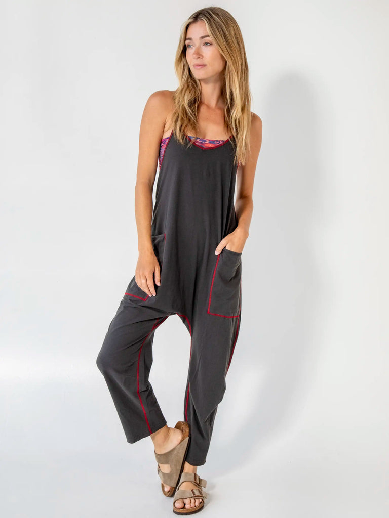 Lucy Jumpsuit - Charcoal-view 1