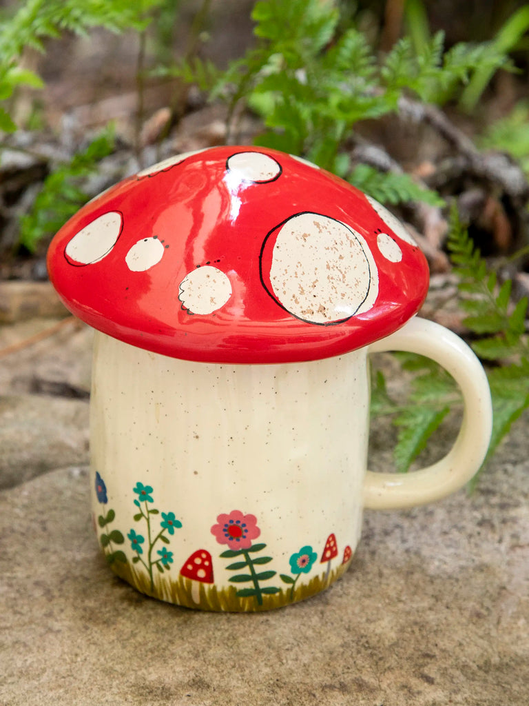 Mushroom Mug With Lid - Grow Your Own Way-view 1