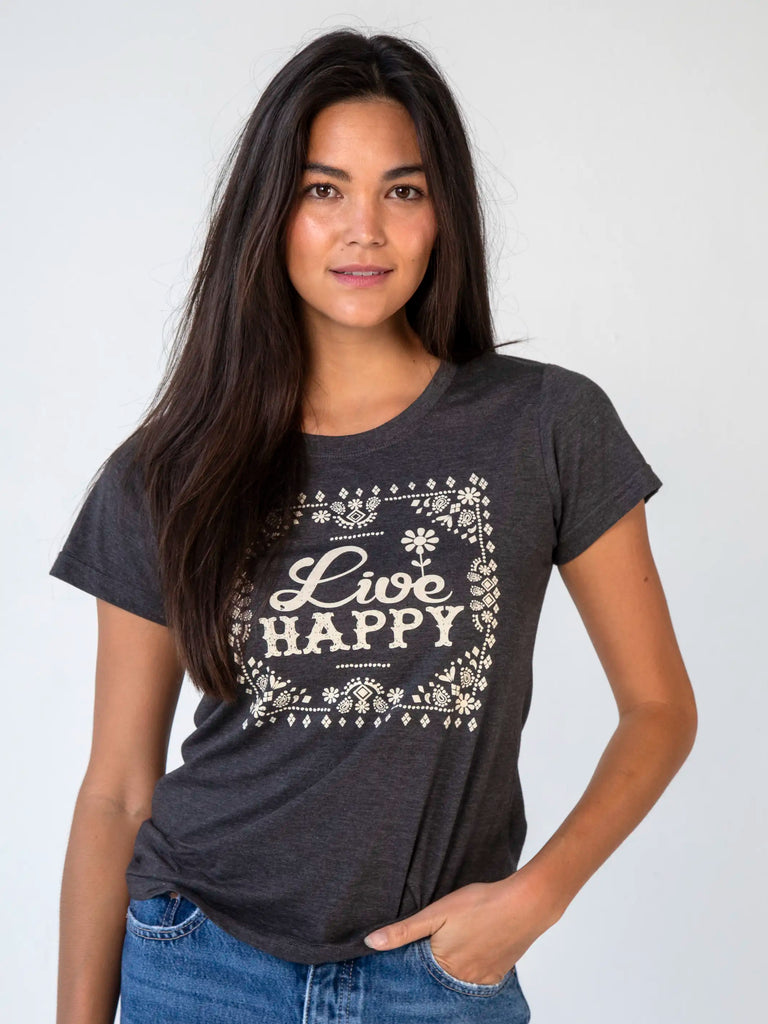 Perfect Fit Tee Shirt - Live Happy-view 5