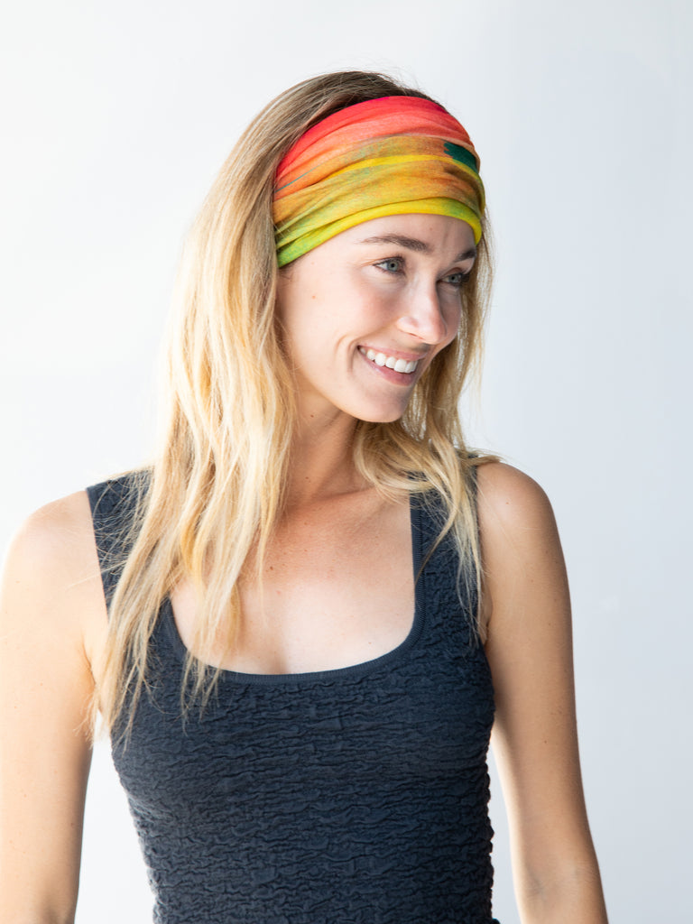 Full Printed Boho Bandeau|Rainbow Ombre-view 5