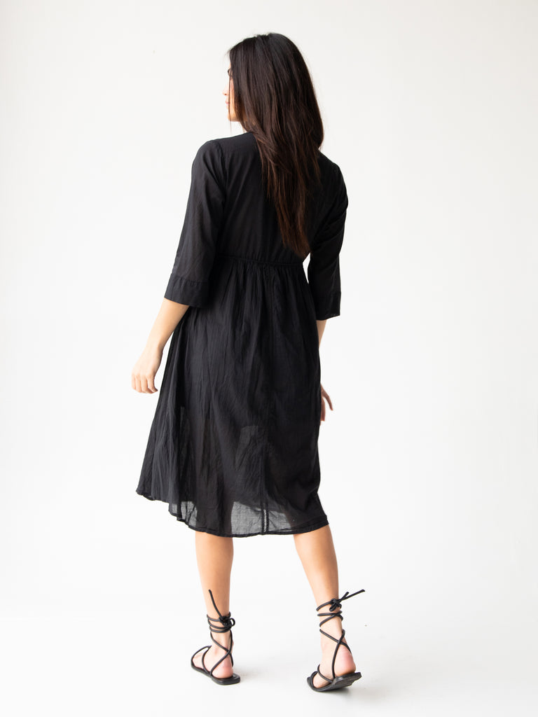 Chloe Midi Dress|Black-view 6