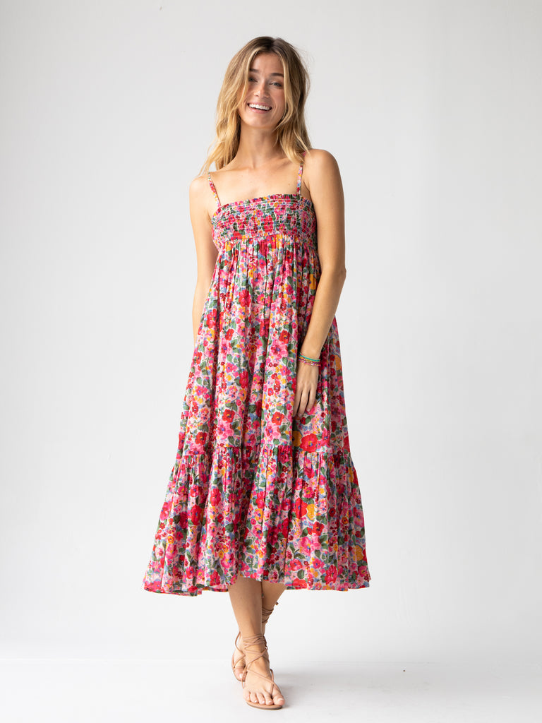 Flora Convertible Skirt - Bright Pink Floral-view 6