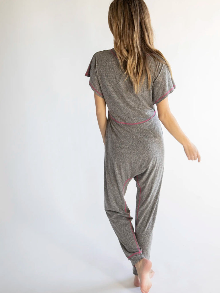 Riley Jumpsuit - Heather Grey-view 4