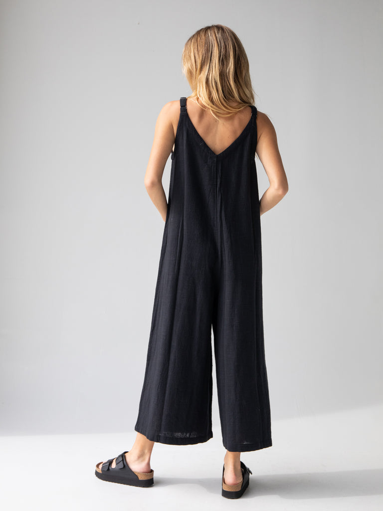 Chelsea Cotton Jumpsuit - Black – Natural Life