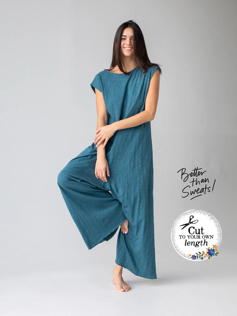 Dylan Reversible Knit Jumpsuit - Teal-view 1