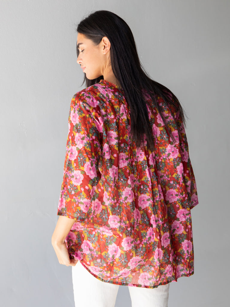 Tunic-In-A-Bag - Pink Red Floral-view 4