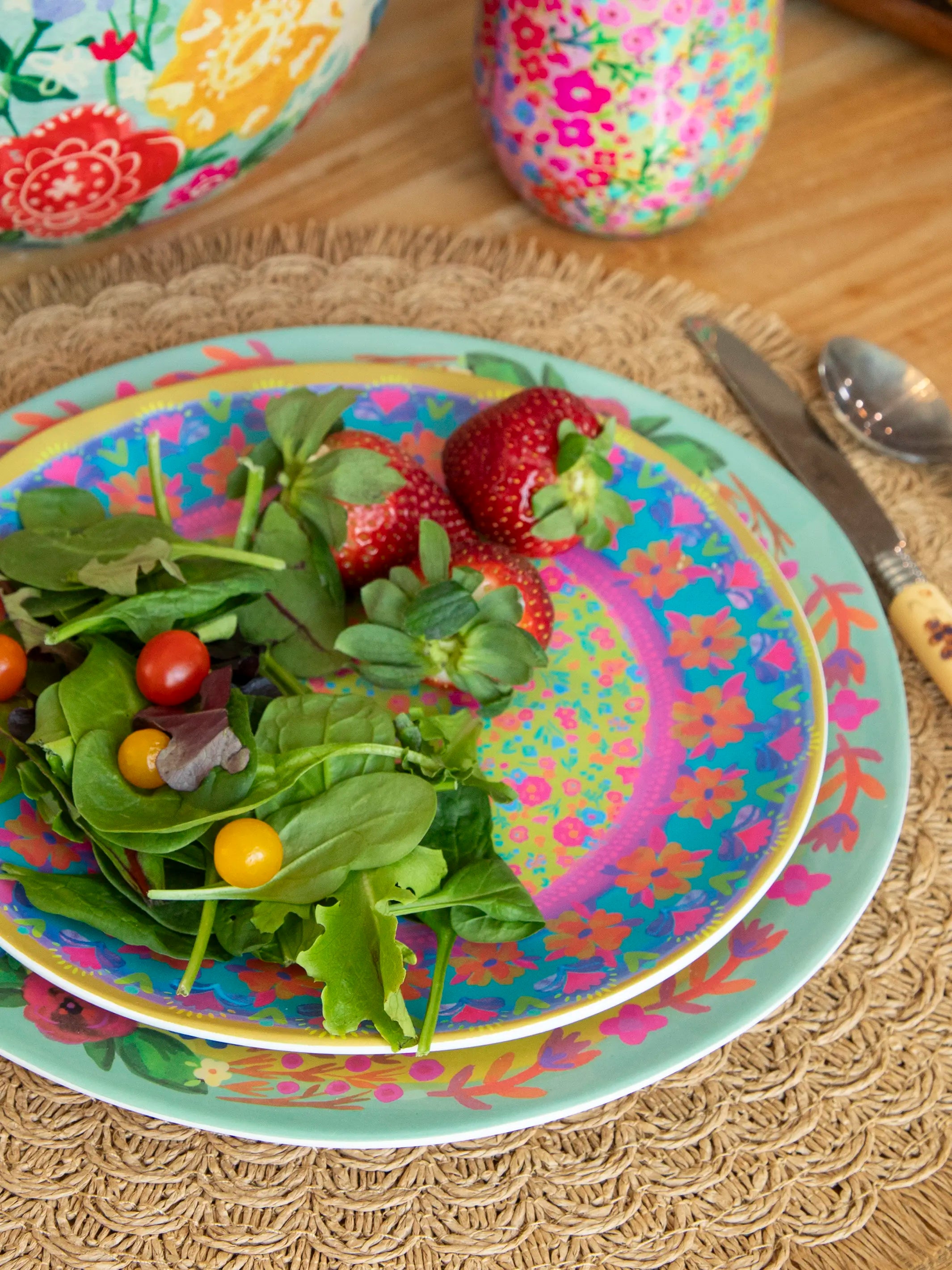 Mix & Match Melamine Salad Plate - Lime Green