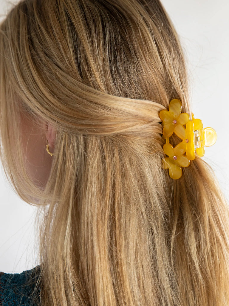 Blossom Cluster Hair Claw - Yellow-view 2