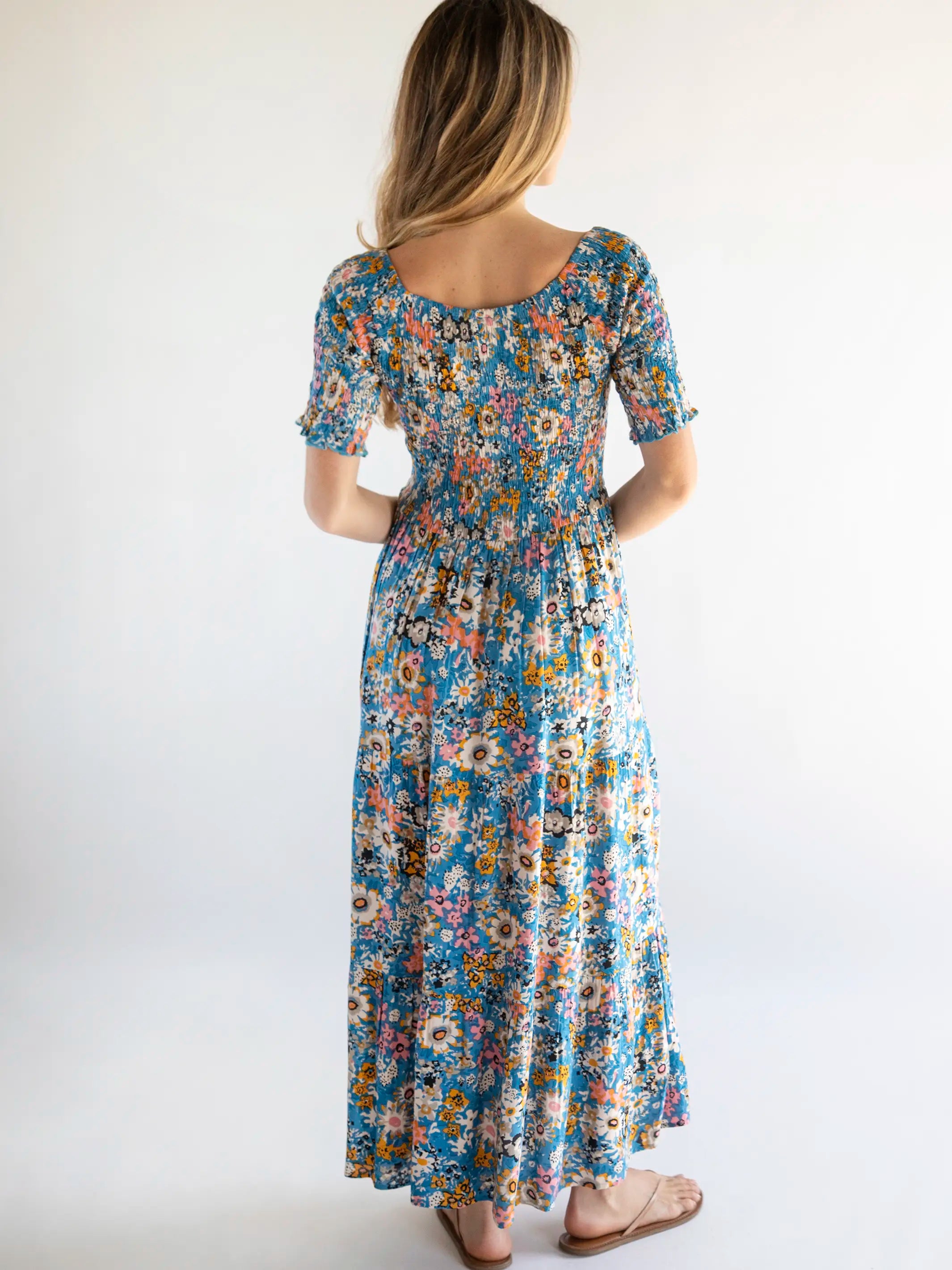 knee length dresses for ladies Daisy Dress (Beige) – Flower Wild