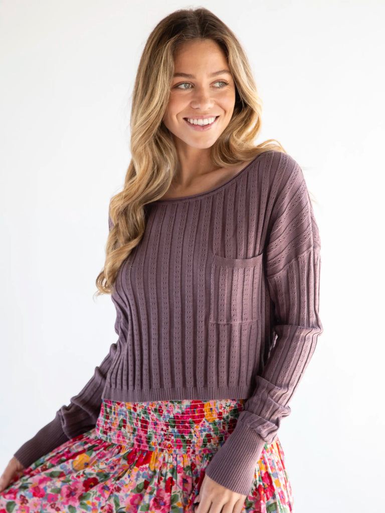 Patti Layering Sweater - Purple-view 1