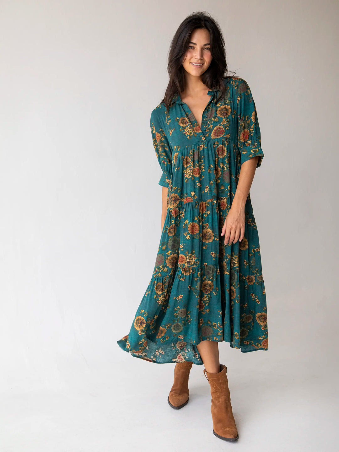 teal and orange dress Pleated Charmeuse High Neck Sleeveless Midi and packable No lining airy and light for warm weather Handmade in Bali by our artisan partners Style It The bold orange and teal paisley is globally inspired and vibrant gold jewelry and tan sandals Teal Dress Midi Rebecca Midi