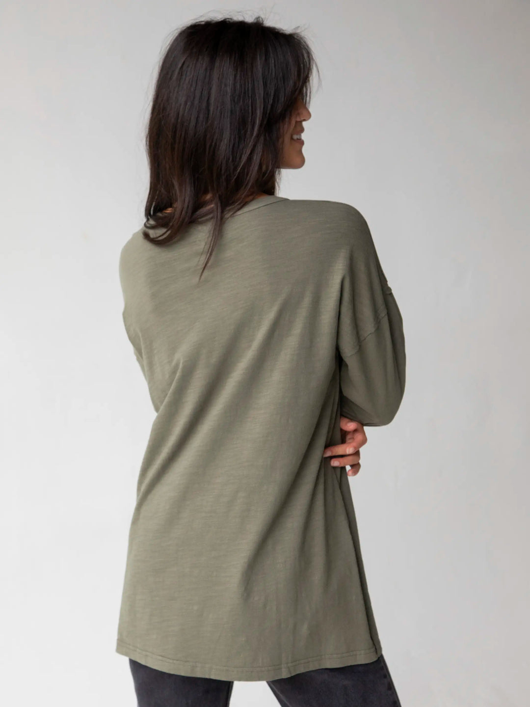 Hang Around Cotton Tunic - Dark Olive