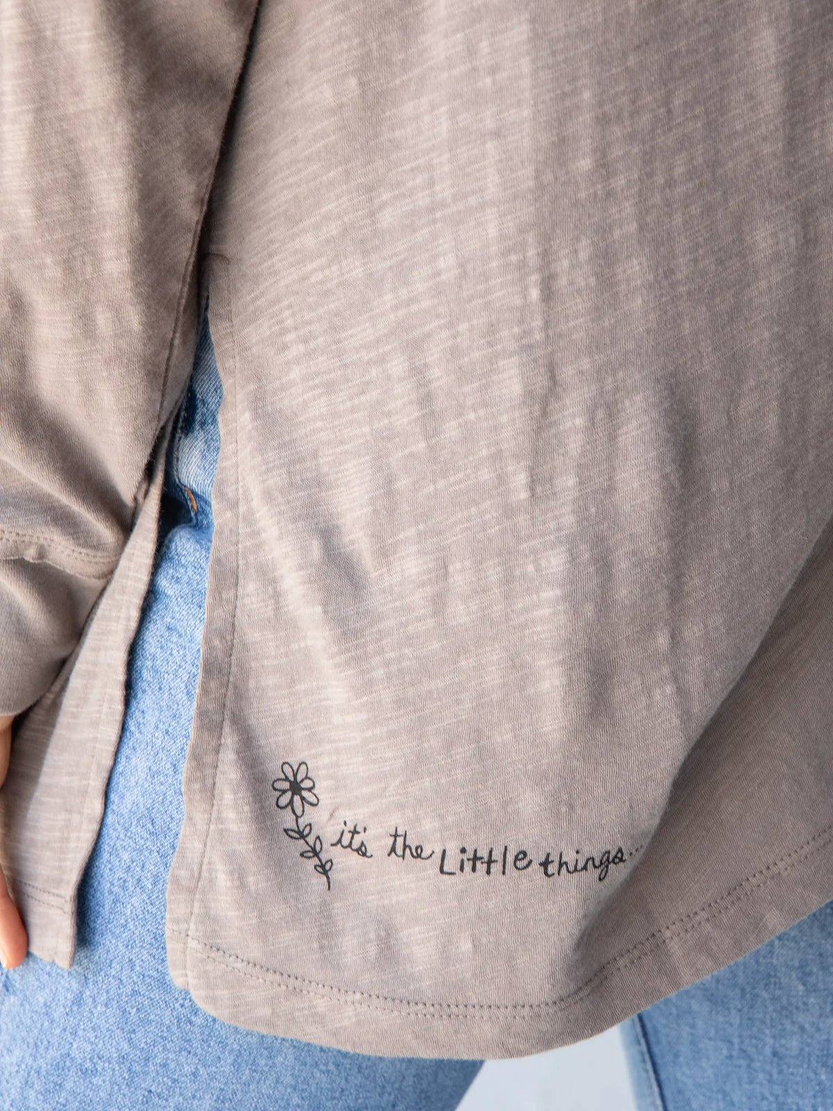 Oversized Cotton Doodle Tee - Ash – Natural Life