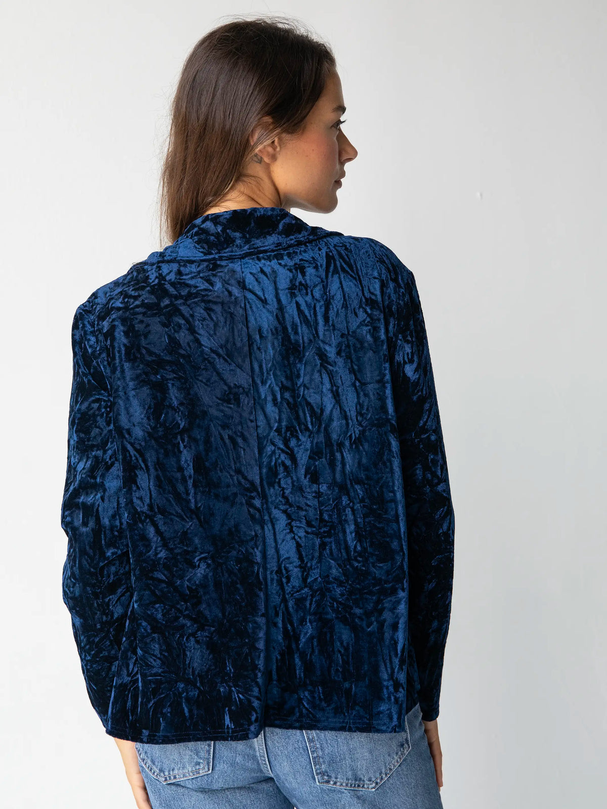 Lennon Velvet Jacket - Navy – Natural Life