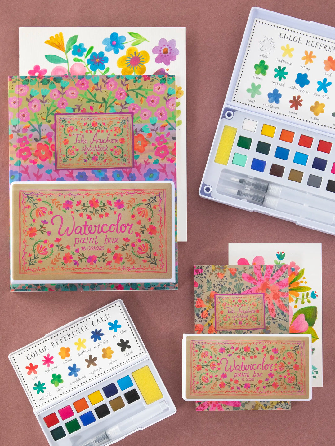 Travel Watercolor & Sketchbook Set - Small