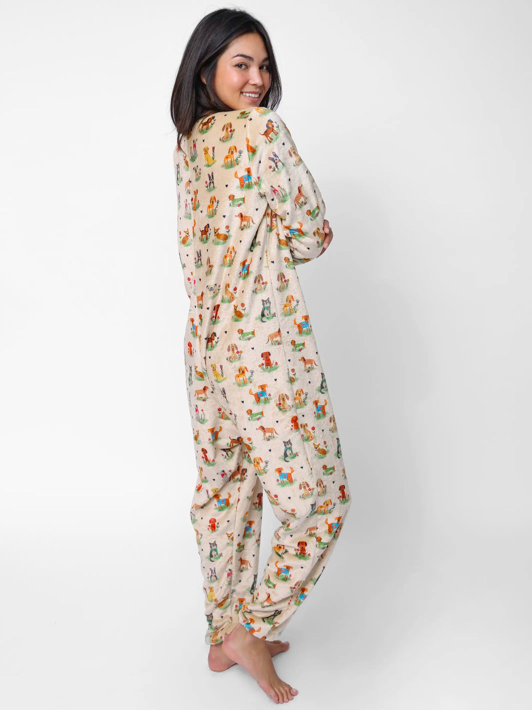 Fleece Onesie Pajamas - Dog Park