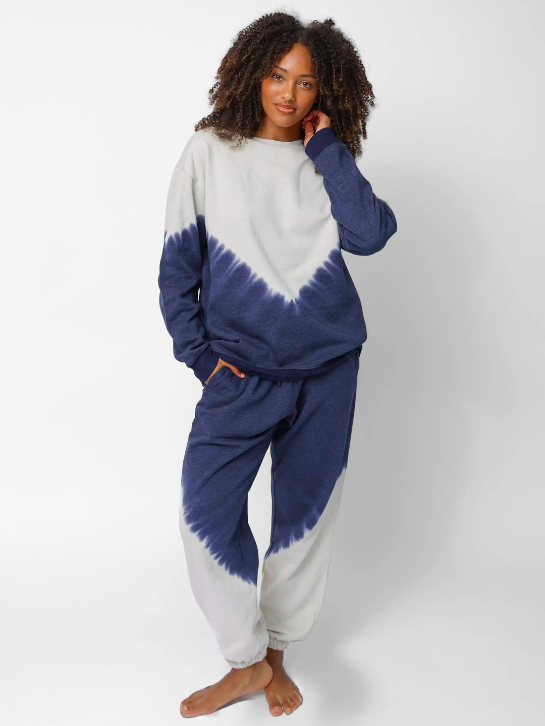 Comfy Crewneck Sweatshirt - Navy Ombre