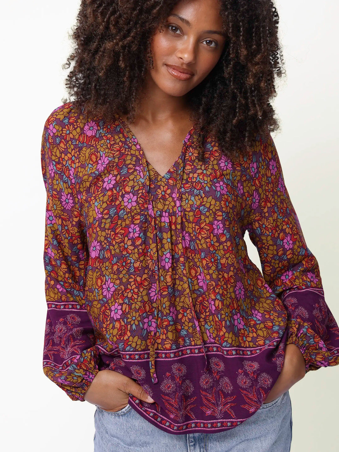 Rowan Top - Lush Lilies Plum – Natural Life
