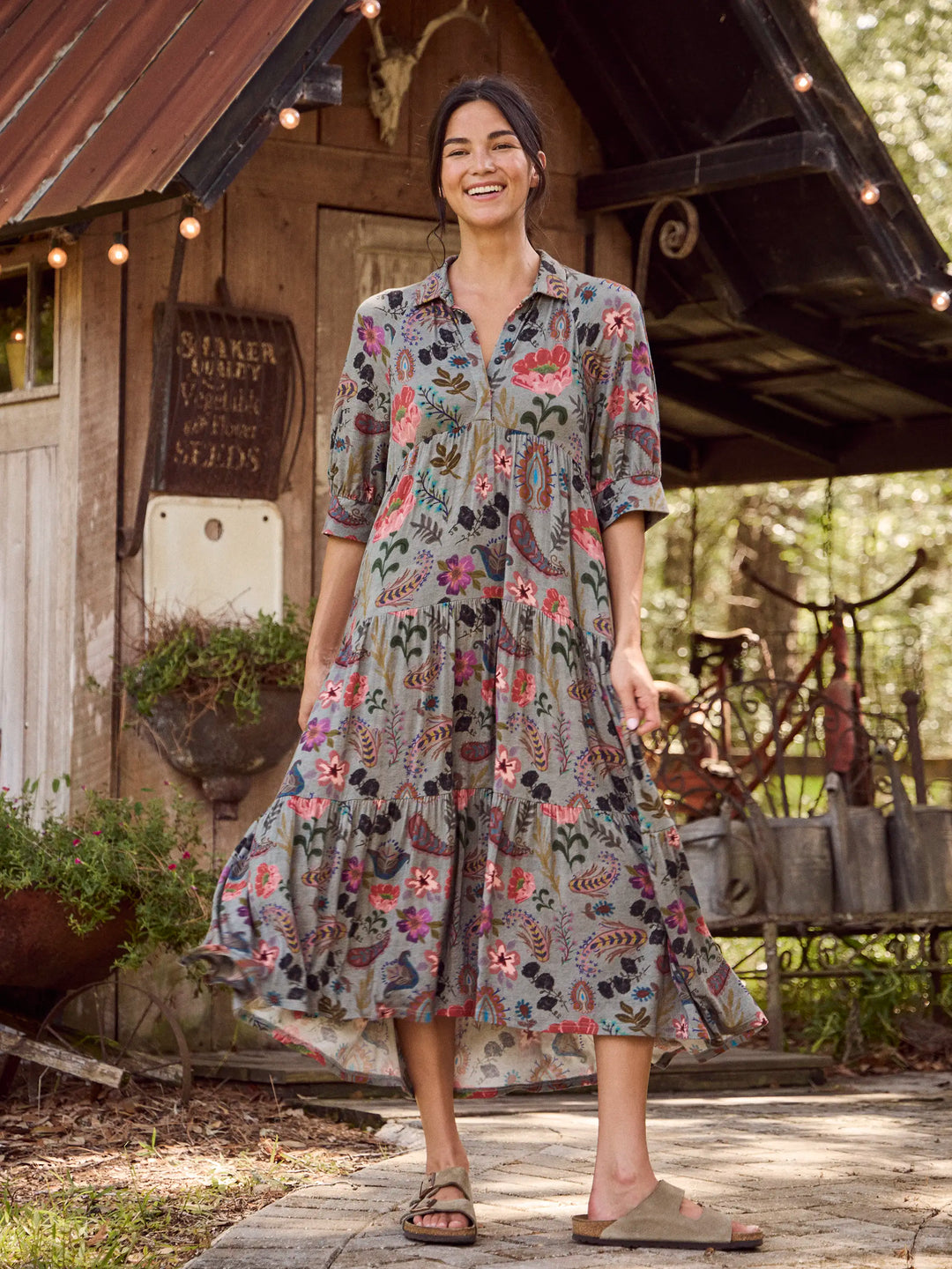 ladies dresses midi length Rebecca 
