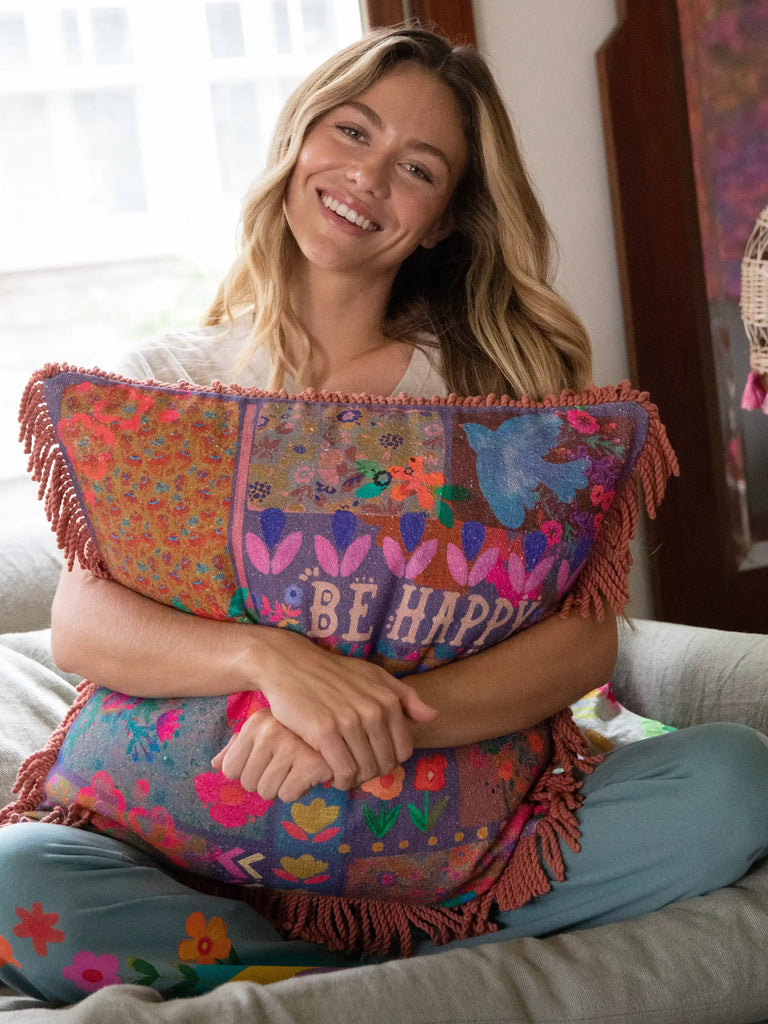 Bungalow Pillow - Be Happy-view 2