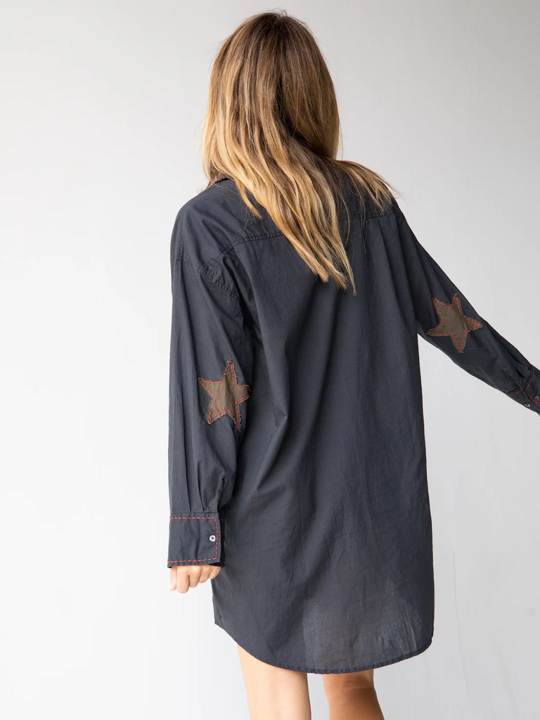 Lesli Shirt Dress - Charcoal-view 2