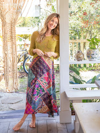 Gracie Slip Maxi Dress - Dark Patchwork-view 1