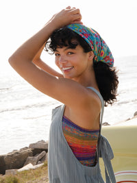 Full Boho Bandeau Headband - Rainbow Borders-view 1