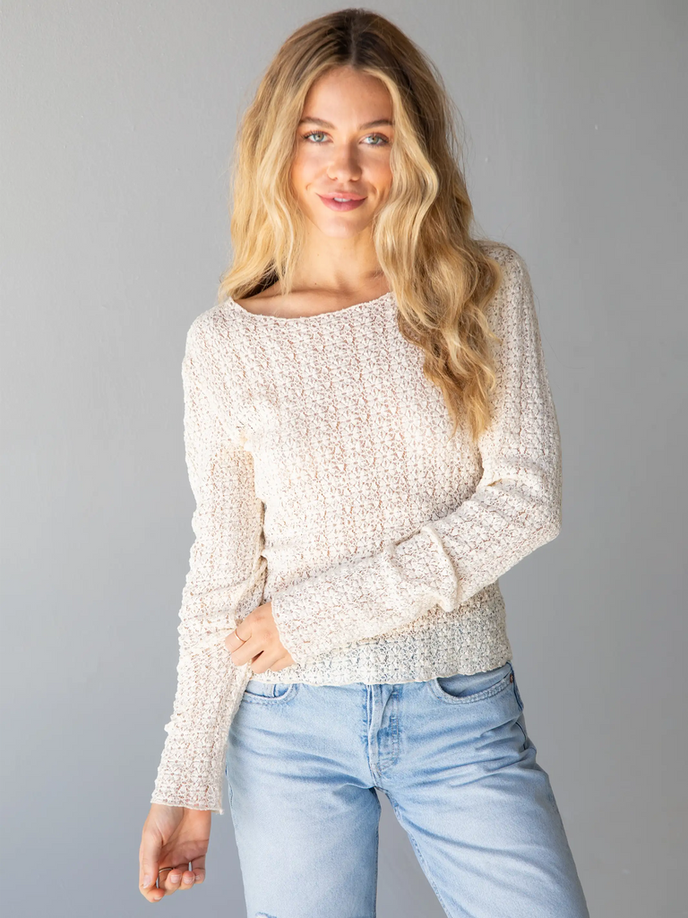 Lace Layering Top - Ivory-view 5