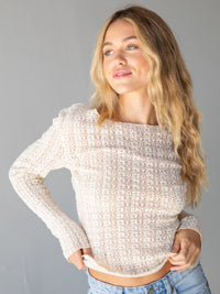 Lace Layering Top - Ivory-view 1