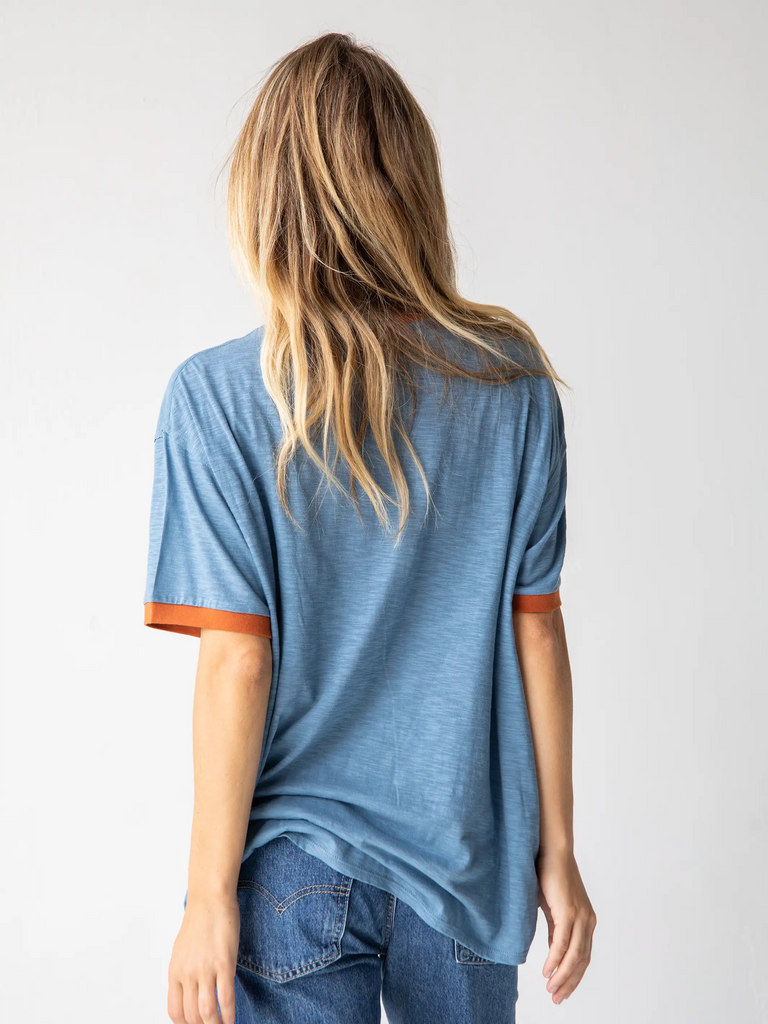 Ringer Oversized Tee Shirt - Kind People-view 3