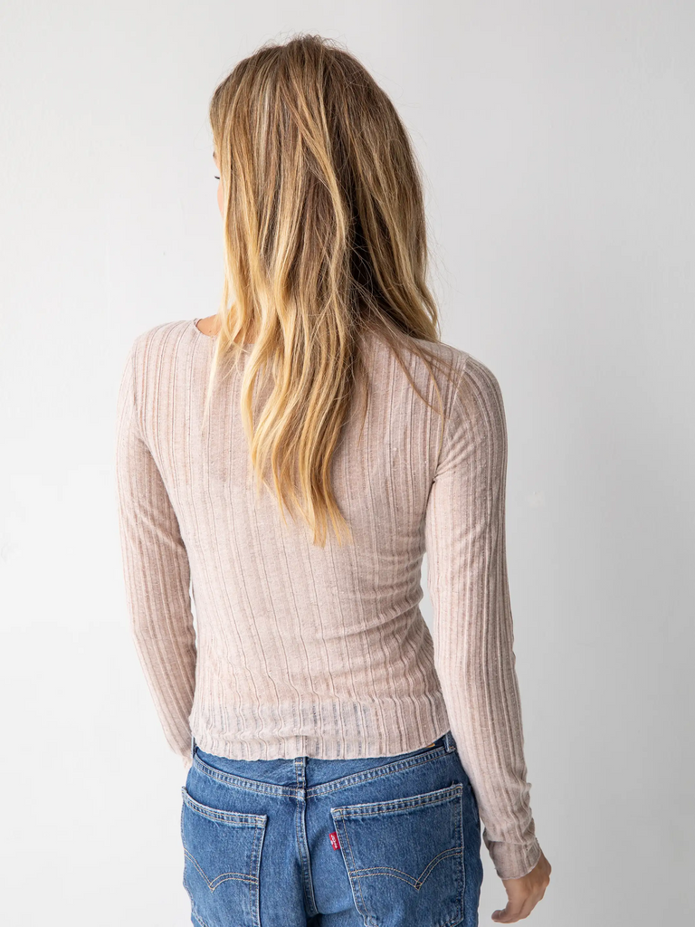Pearl Knit Layering Top - Sand-view 4