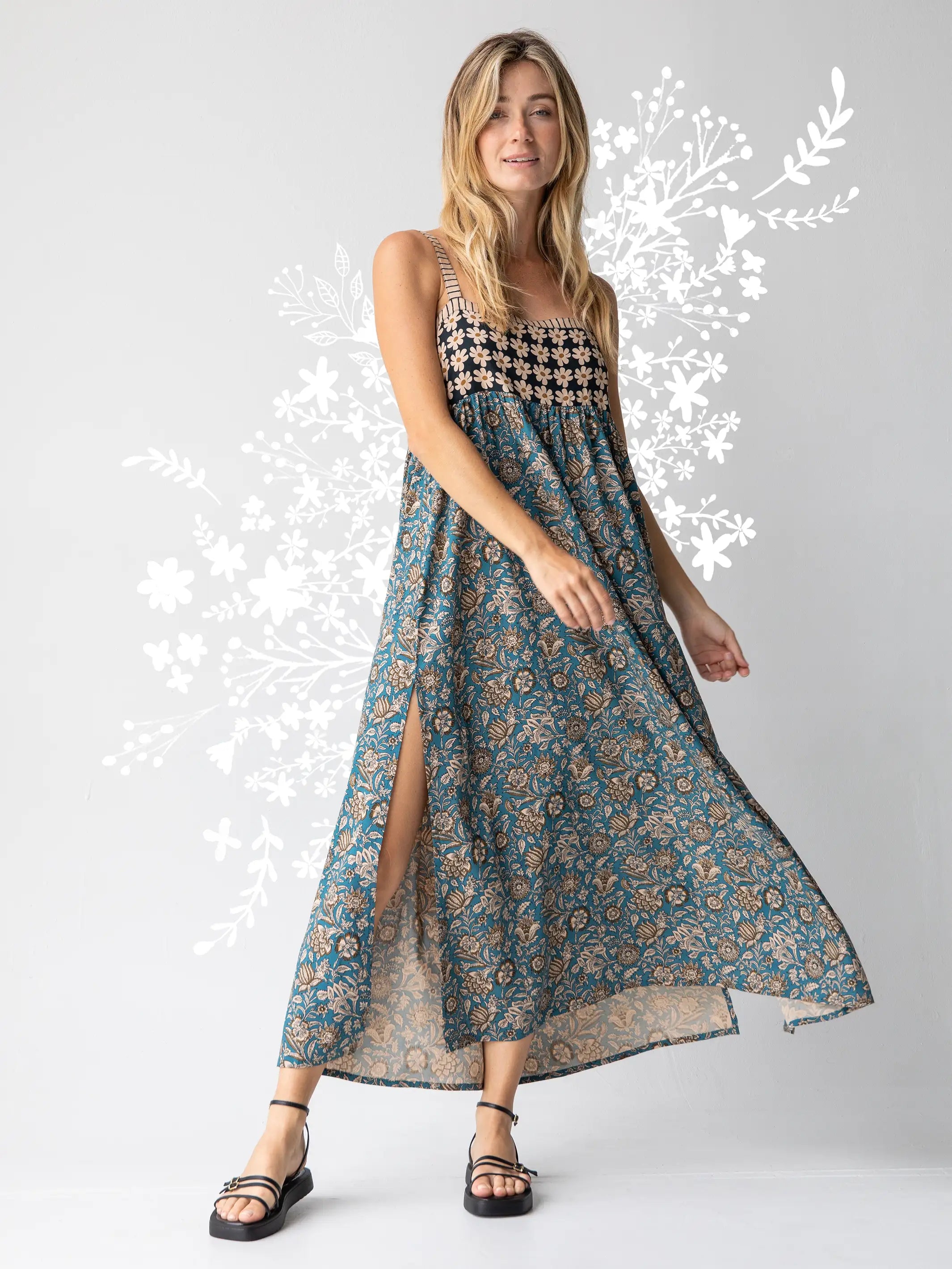 Patti Side Slit Maxi Dress