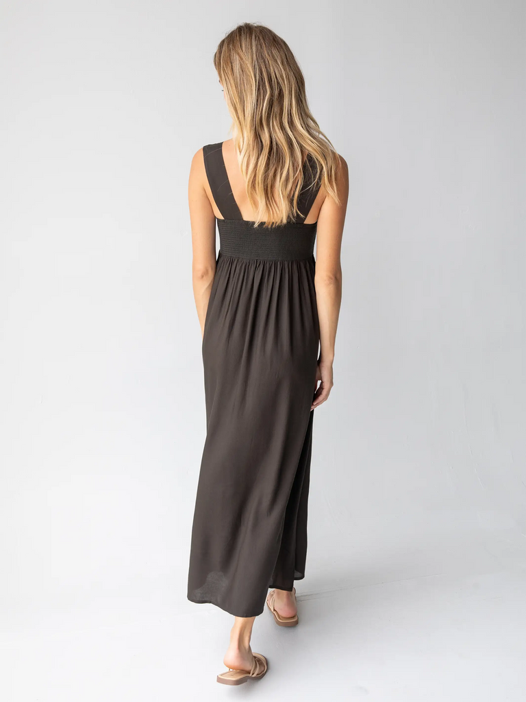 Tricia Embroidered Dress - Charcoal-view 4