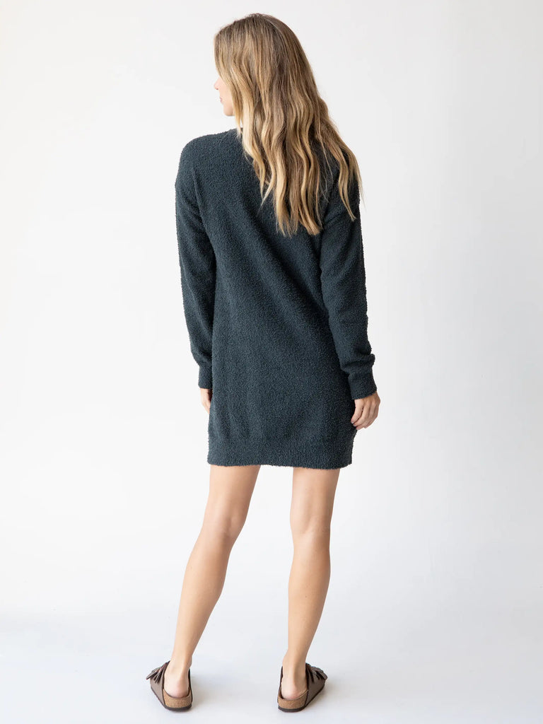 Cozy Up Dress - Charcoal-view 4